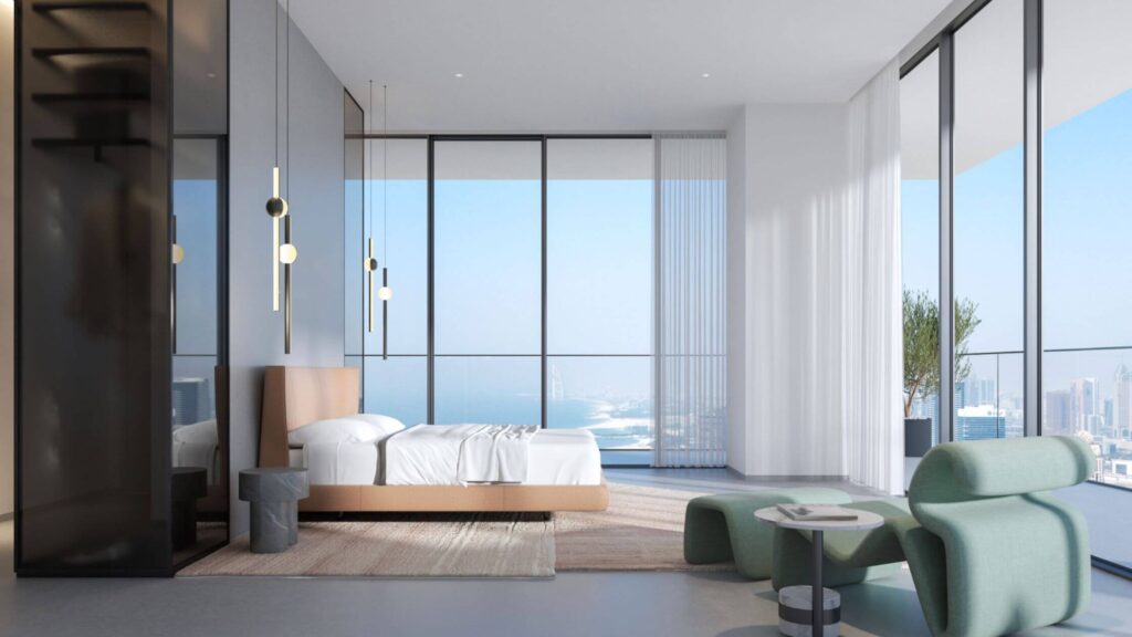 W Residence Dubai Harbour Bedroom Interior