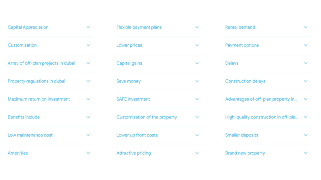 Buying Dubai Off Plan Properties Summary