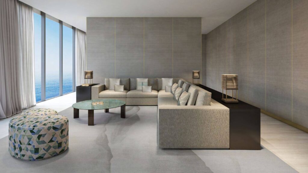 Living Room Armani Beach Residence 2 Bedrooms