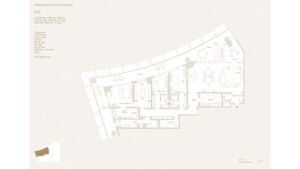 Floor plan of a 3-bedroom Type 02 unit at Four Seasons Private Residence DIFC, featuring a study, maid's room, and DIFC skyline views.