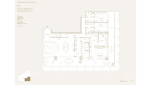 Floor plan of a 3-bedroom Type 04 unit at Four Seasons Private Residence DIFC, highlighting a spacious layout with Zabeel view.